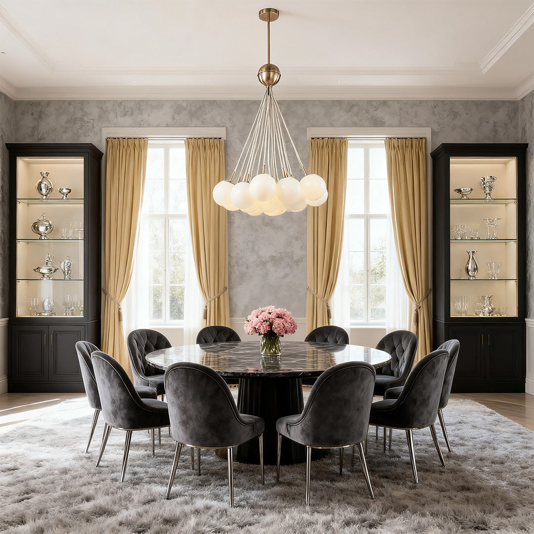 Bubble Glass Chandelier - Chic Luxurious Ceiling Light, Nordic Design, Unique Home Decor