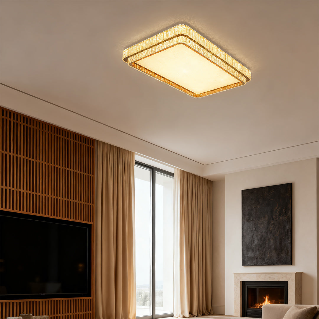 Contemporary Full-Spectrum Eye-Care Flush Mount Lighting Lamp