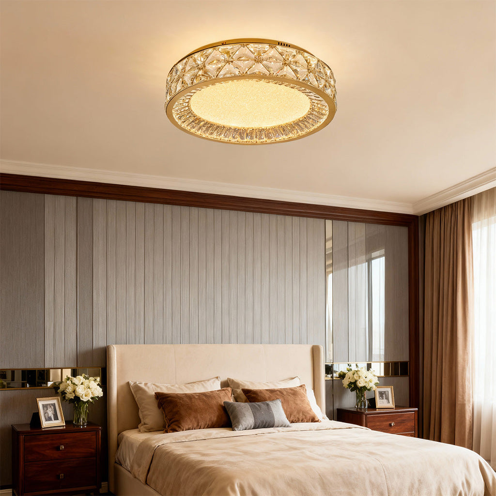 Luxury Crystal Flush Mount Ceiling Light | Decorative Lighting Fixture