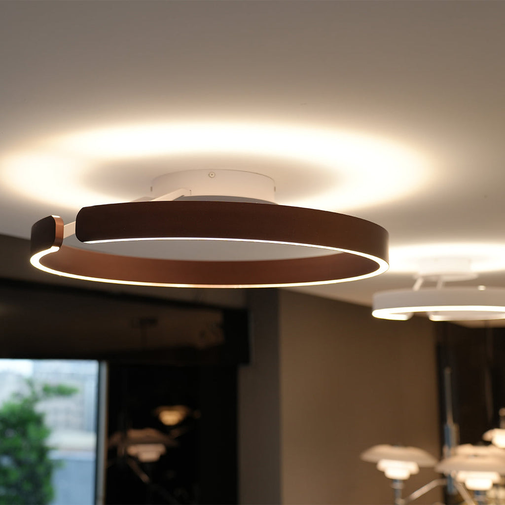 Halo Flush Mount Ceiling Light Minimalist Design Creative LED Lighting