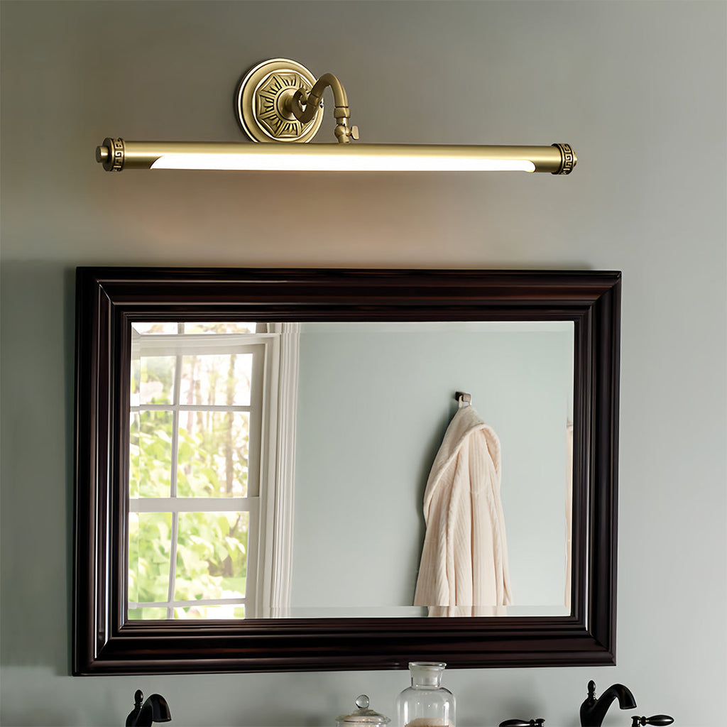 Gold Bathroom Vanity Light European Pure Copper Mirror Wall Light Elegant Modern Design Luxury Lighting Fixtures for Bathroom and Makeup Spaces Stylish Wall Sconce for Home Decor Interior Lighting Solutions