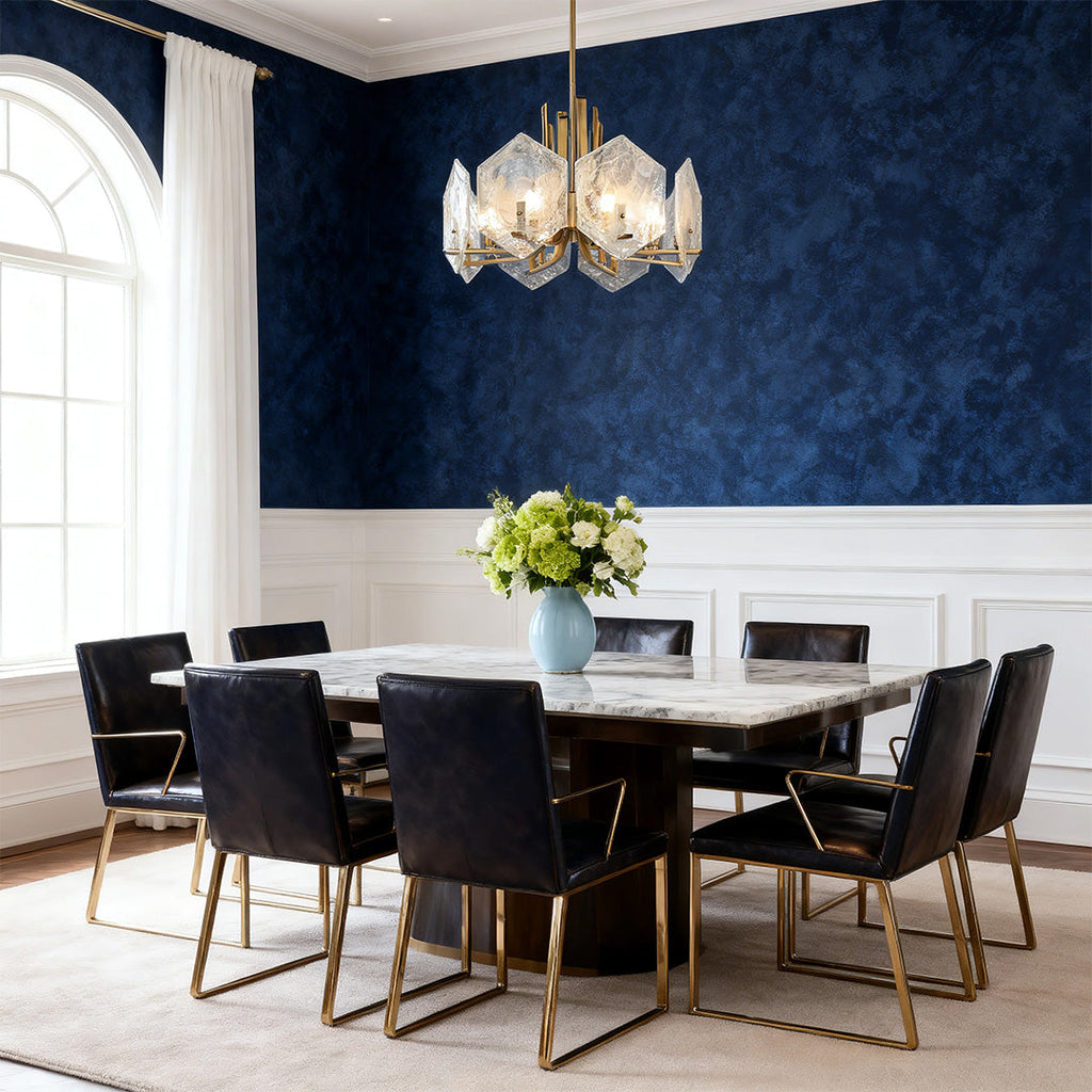 Gold Geometric Chandelier Vintage Ceiling Light Artistic Design