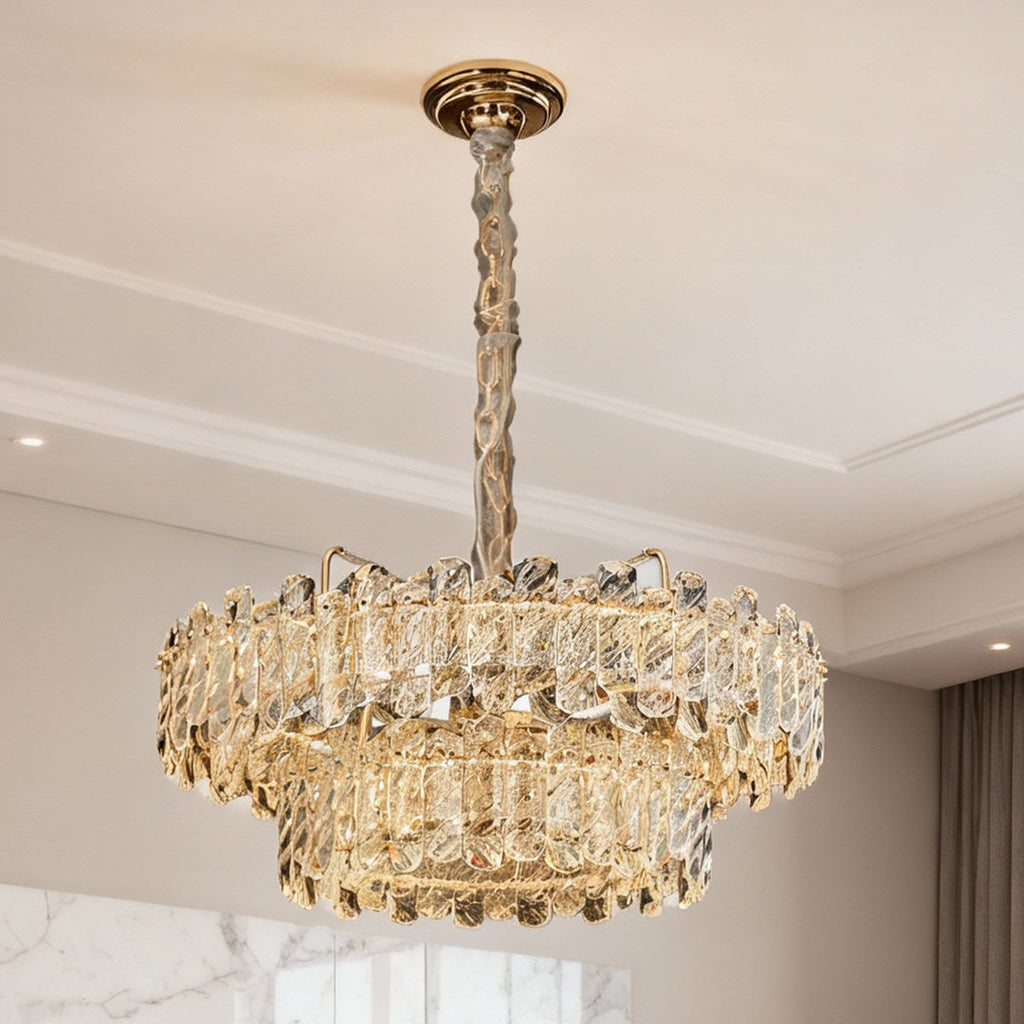 Nordic Luxury Carbon Steel Crystal Chandelier Ceiling Light