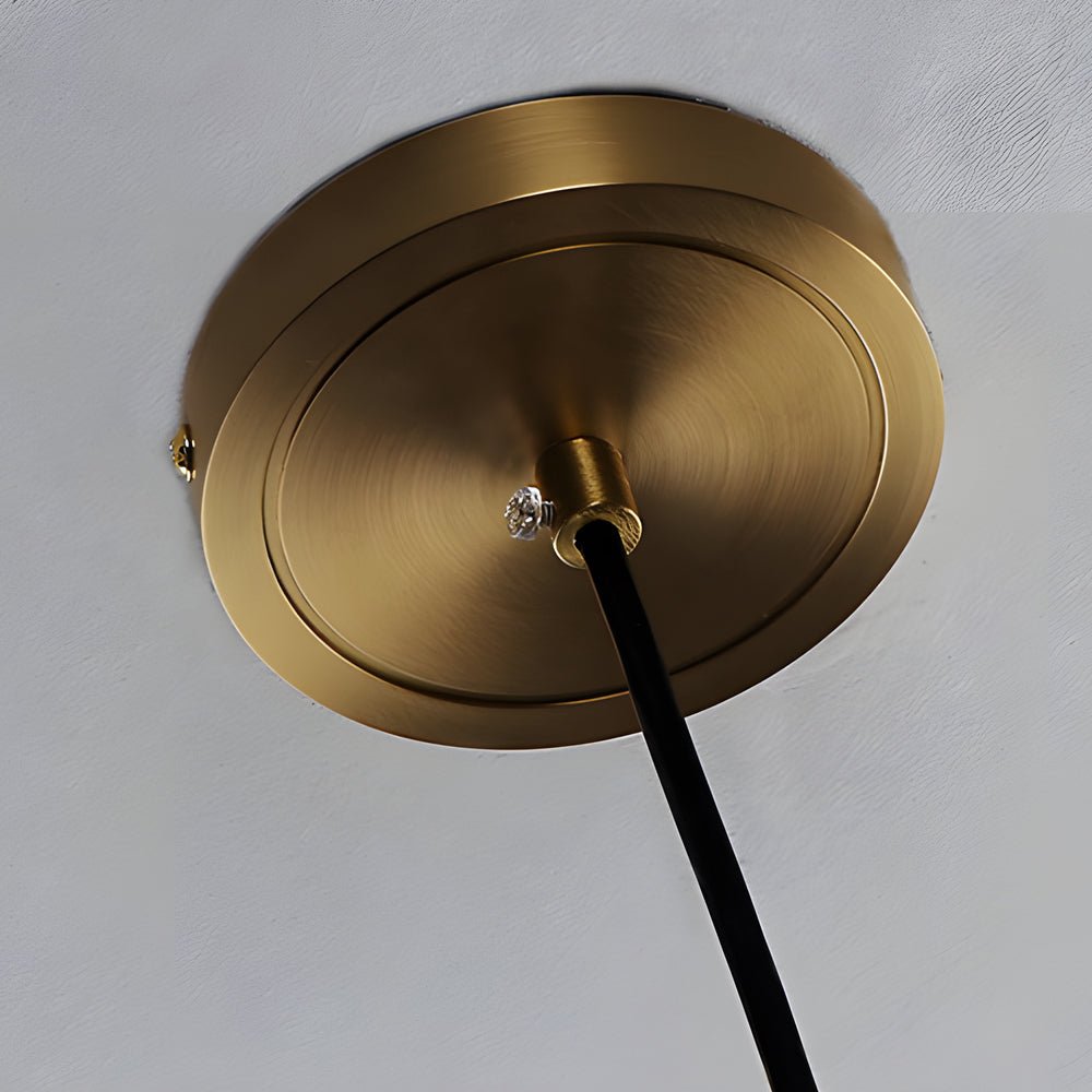 Luxury Copper Glass Jar Pendant Light - 1-Light Wood Fixture with Cork Diamond Glass Suspension