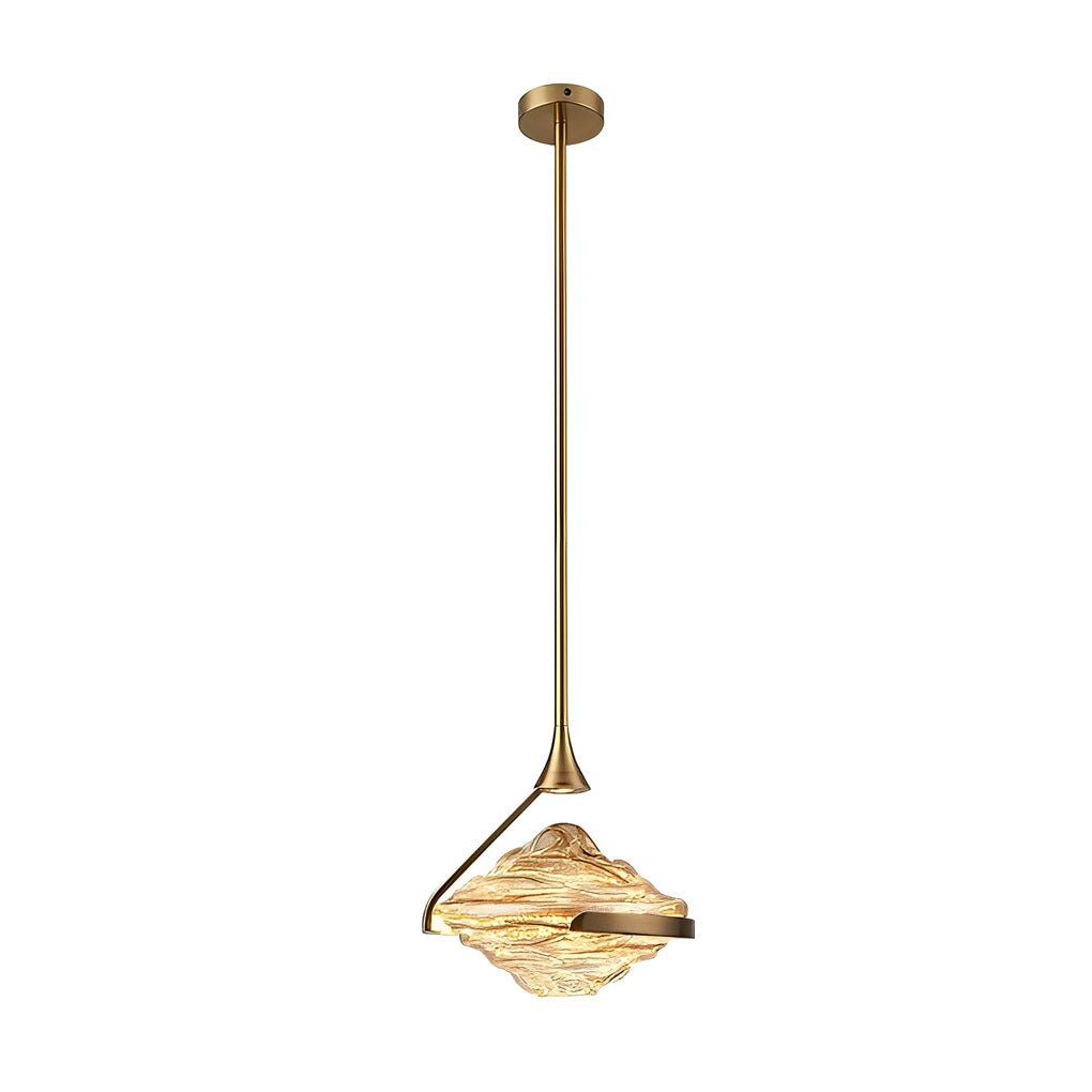 Luxury Glass UFO Spinning Top LED Pendant Light - Modern Bedside Decor