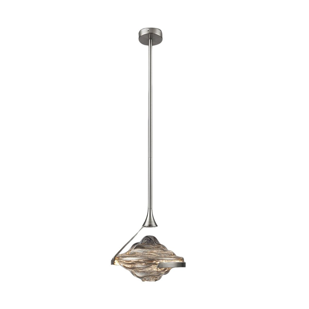 Luxury Glass UFO Spinning Top LED Pendant Light - Modern Bedside Decor