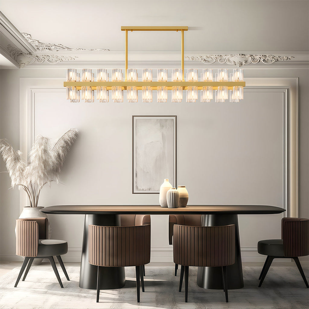 Luxury Crystal Chandelier - American Copper Ceiling Light
