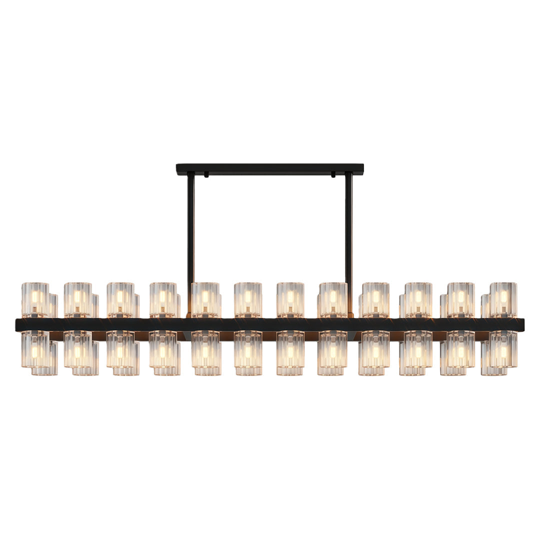 Luxury Crystal Chandelier - American Copper Ceiling Light