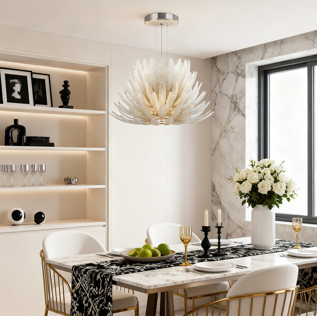 Deco Chandelier Luxury Stainless Steel Glass Ceiling Light