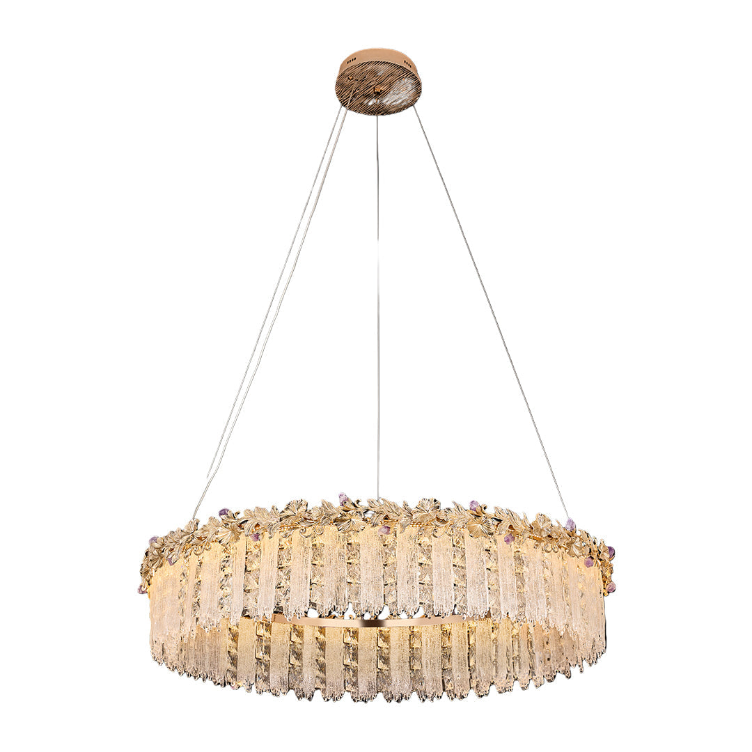 Gold Chandelier Crystal Minimalist Ceiling Light