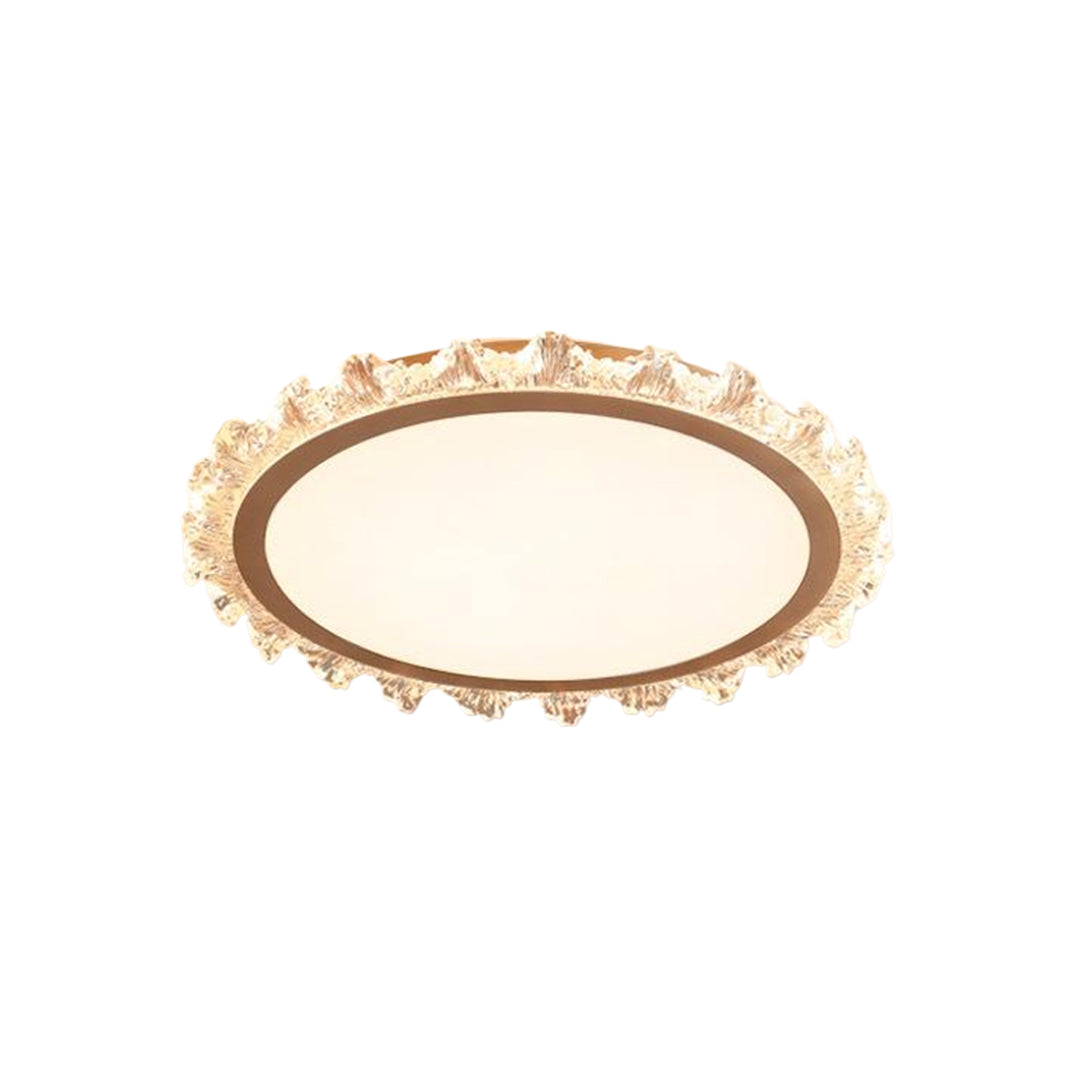 White Round LED Ceiling Light - Ultra-Thin Flush Mount, Full Spectrum Lighting