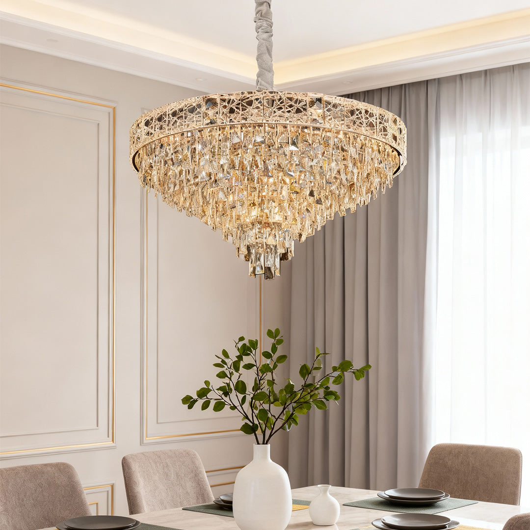 Luxury European Crystal Chandelier Ceiling Light - Elegant Home Decor