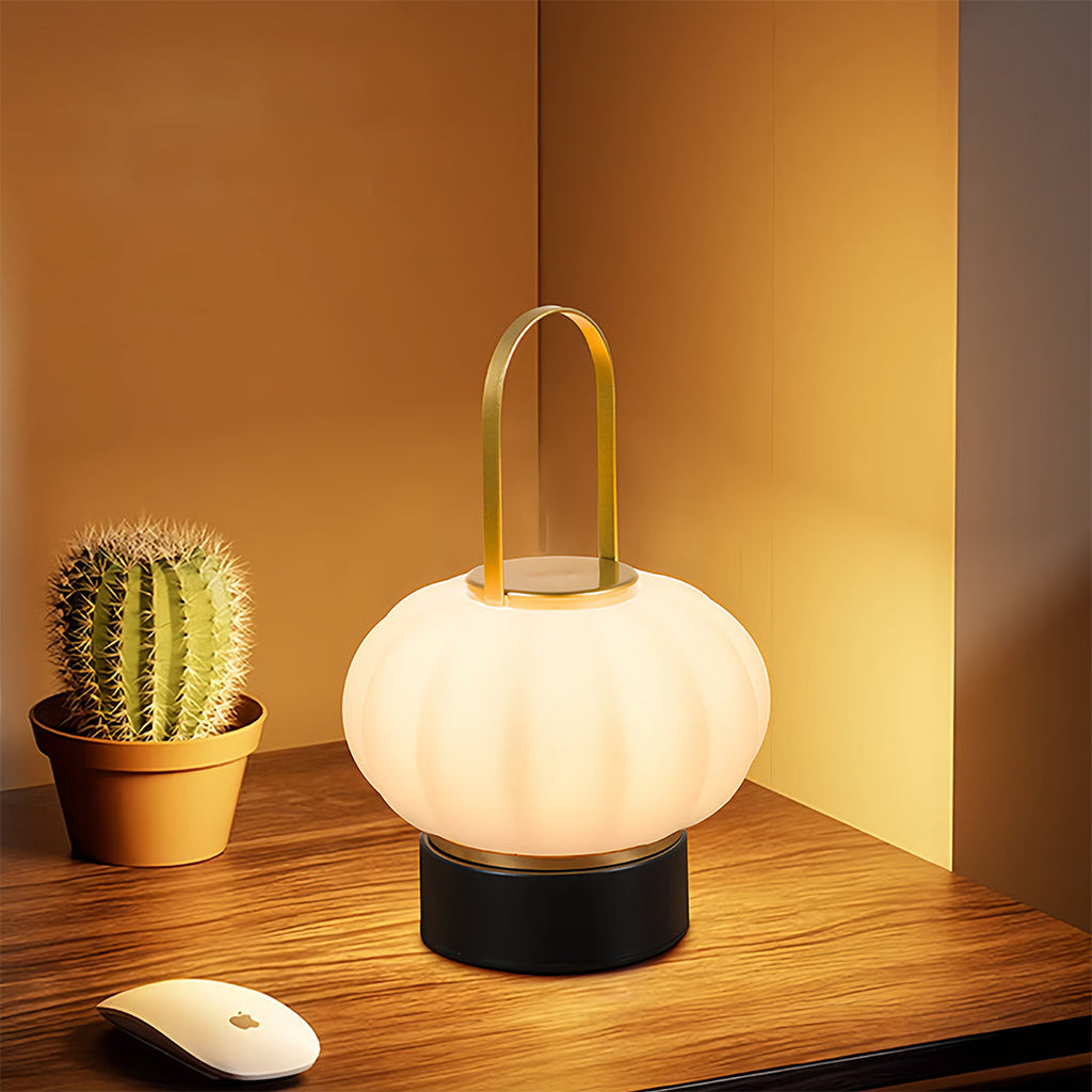 Nordic LED Lantern Table Lamp - Rechargeable Accent Light for Atmosphere Decor