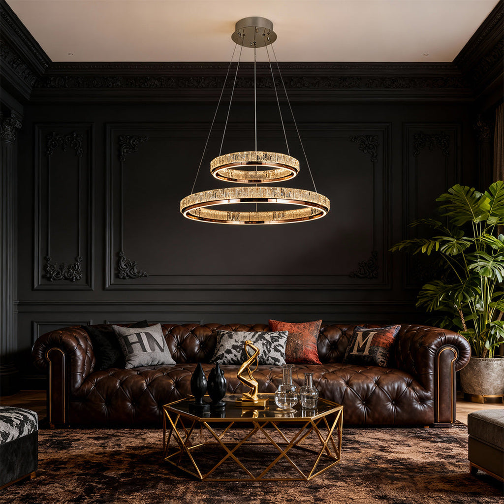 Luxury Modern Crystal Ring Chandelier Ceiling Light