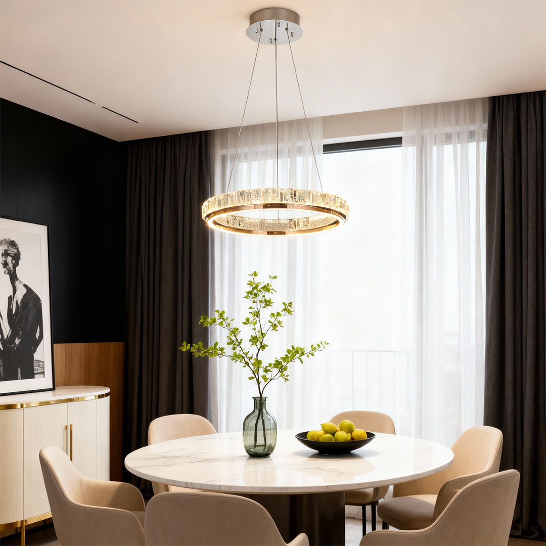 Luxury Modern Crystal Ring Chandelier Ceiling Light