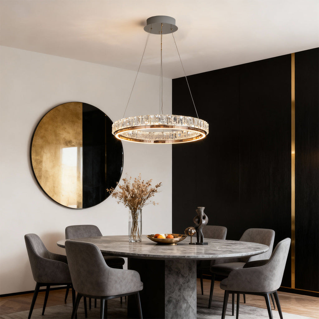 Luxury Modern Crystal Ring Chandelier Ceiling Light