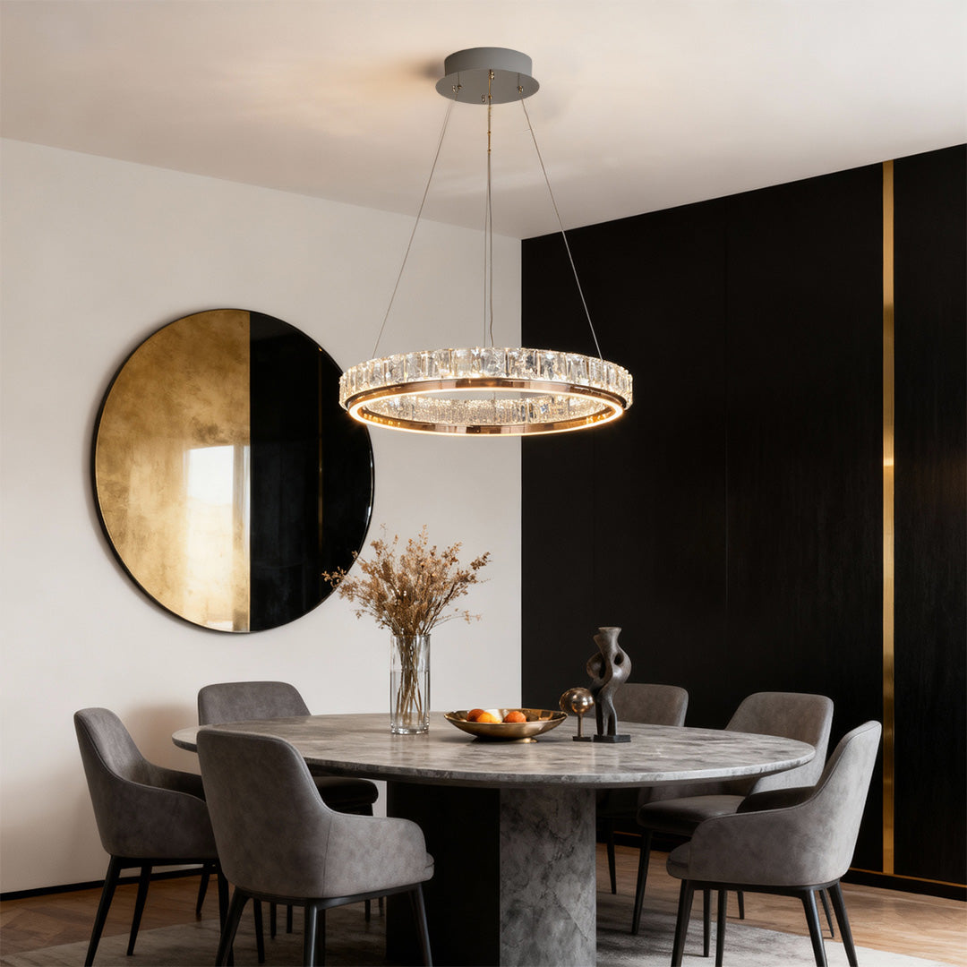 Luxury Modern Crystal Ring Chandelier Ceiling Light