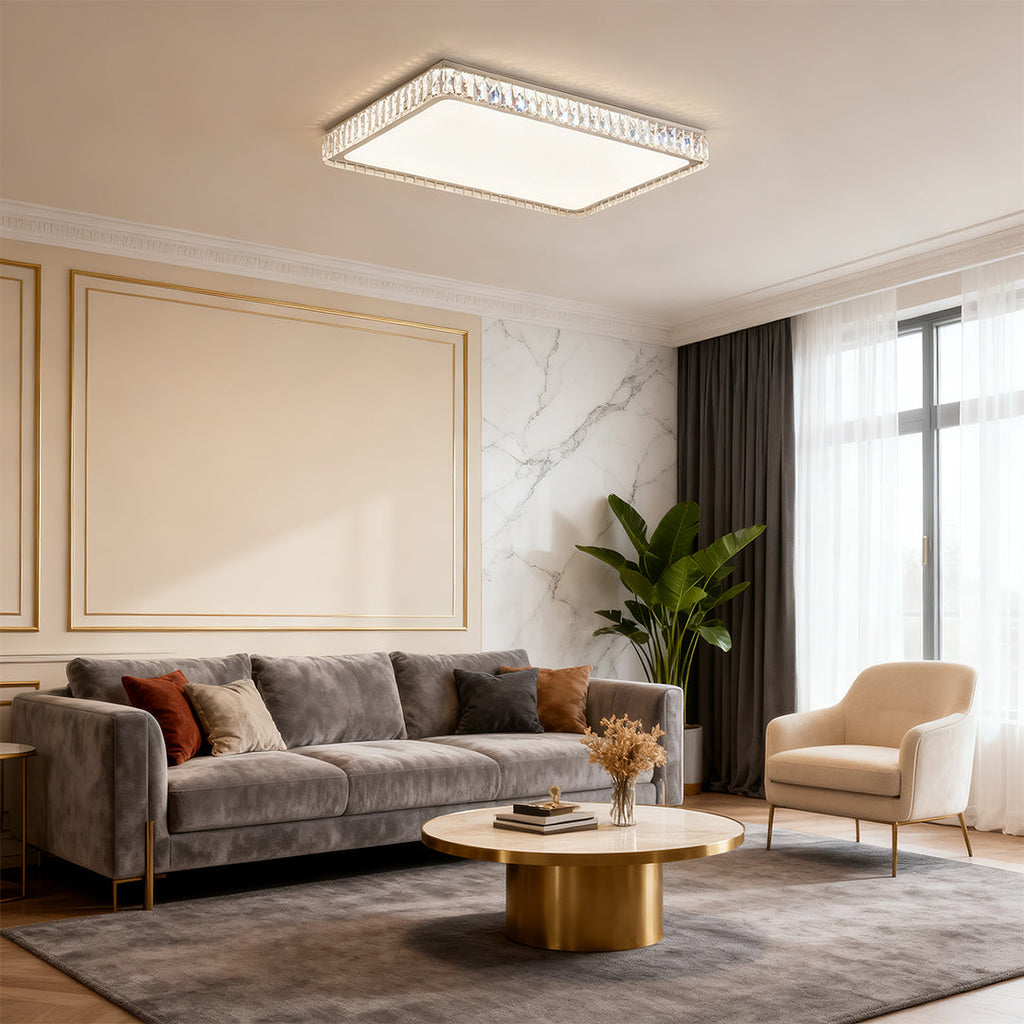 Modern Crystal Flush Mount Light Luxury Minimalist Lamp