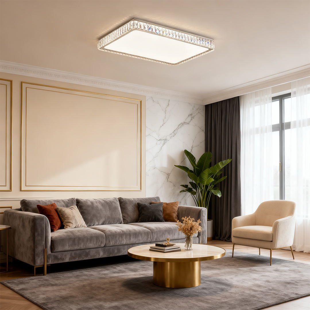 Modern Crystal Flush Mount Light Luxury Minimalist Lamp