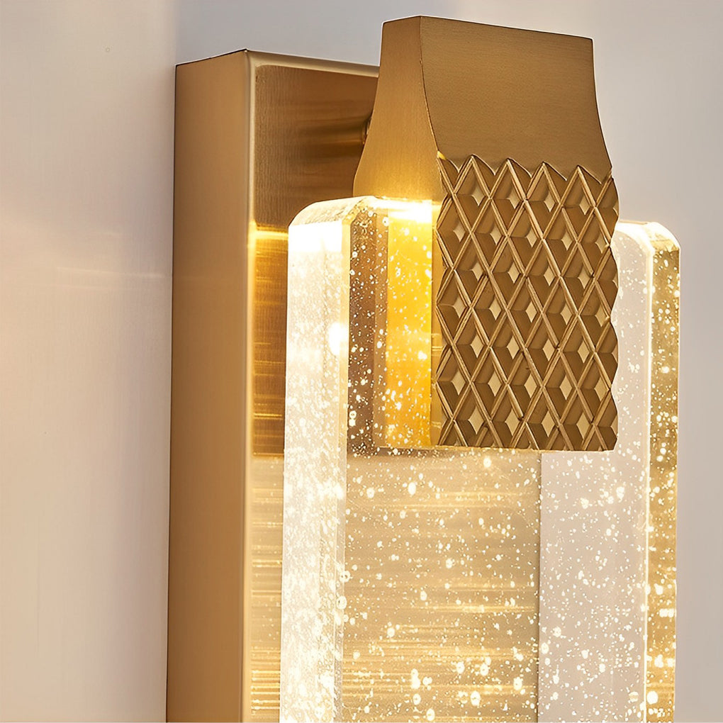 Luxury Modern LED Linear Crystal Wall Light for Living Room