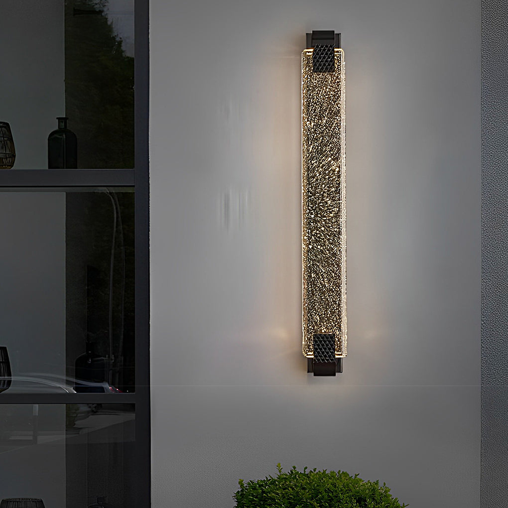 Luxury Modern LED Linear Crystal Wall Light for Living Room