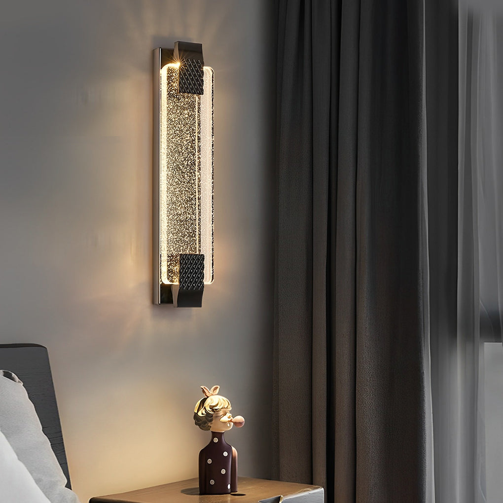 Luxury Modern LED Linear Crystal Wall Light for Living Room