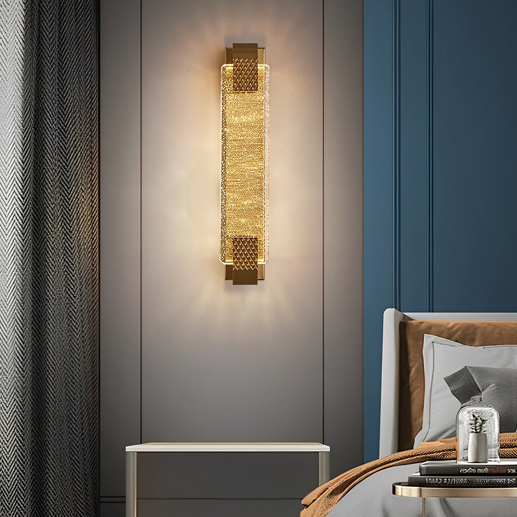 Luxury Modern LED Linear Crystal Wall Light for Living Room