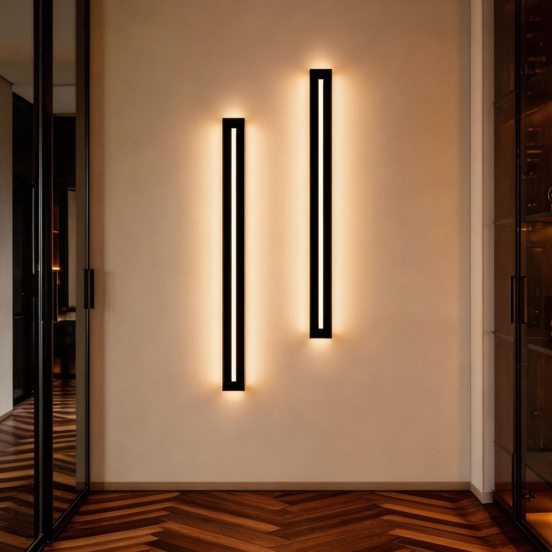 Modern LED Linear Black Wall Sconce - Iron Light Fixture