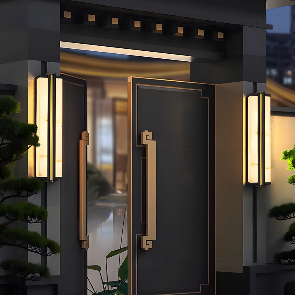 Modern Black LED Waterproof Vertical Wall Light