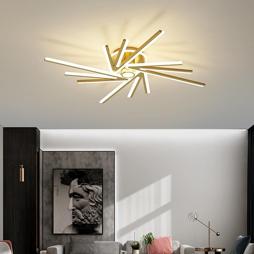 Abstract Tube Flower Shaped LED Ceiling Light - Nordic Flush Mount Lighting