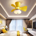 Macaron Ceiling Fan with LED Light - Modern Home Decor, Stylish Ceiling Fan, Energy-Efficient Lighting, Ceiling Fan for Living Room