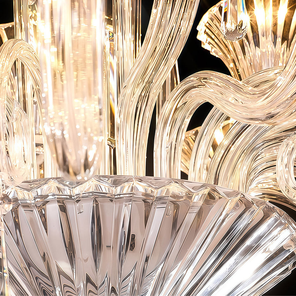 French Elegant Art Glass Chandelier | Luxury Ceiling Light Fixtures
