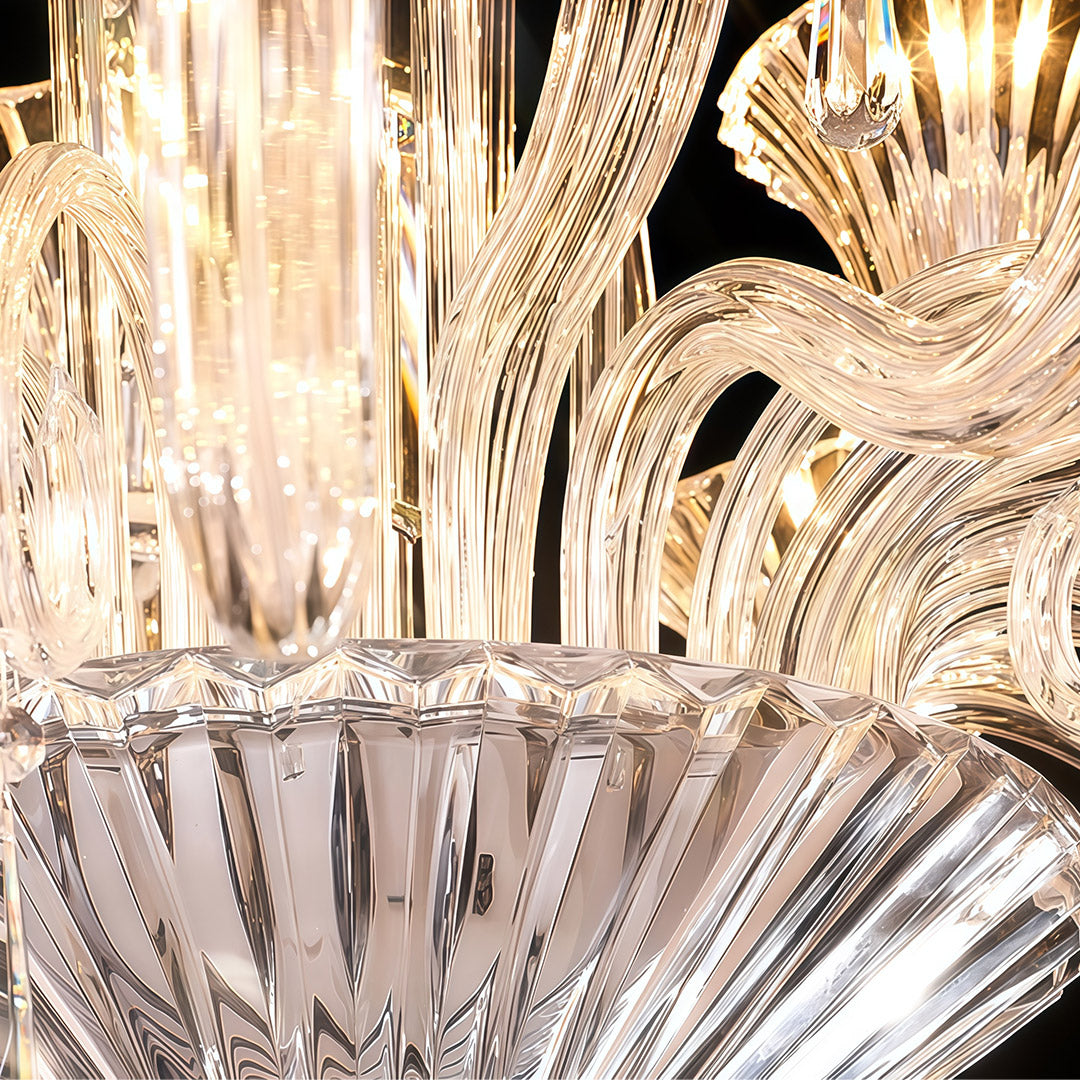 French Elegant Art Glass Chandelier | Luxury Ceiling Light Fixtures