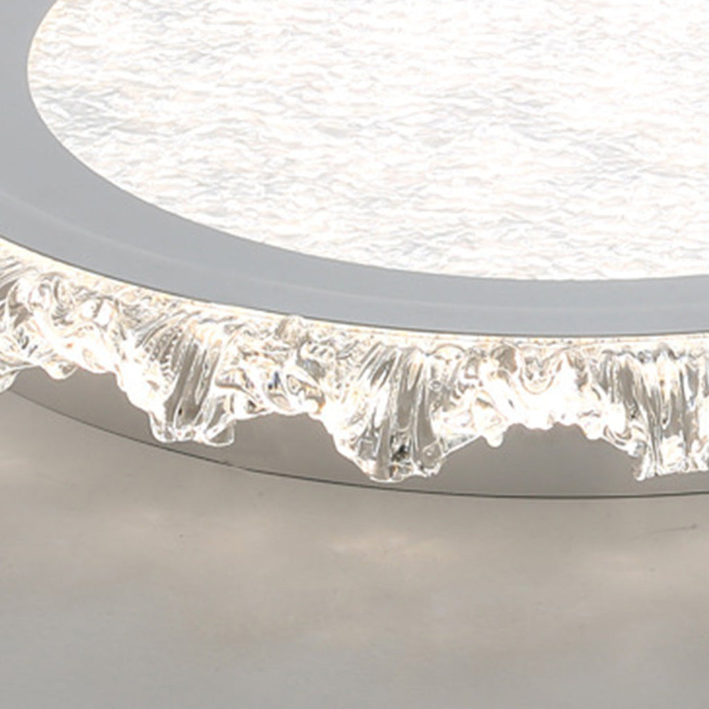White Round LED Ceiling Light - Ultra-Thin Flush Mount, Full Spectrum Lighting