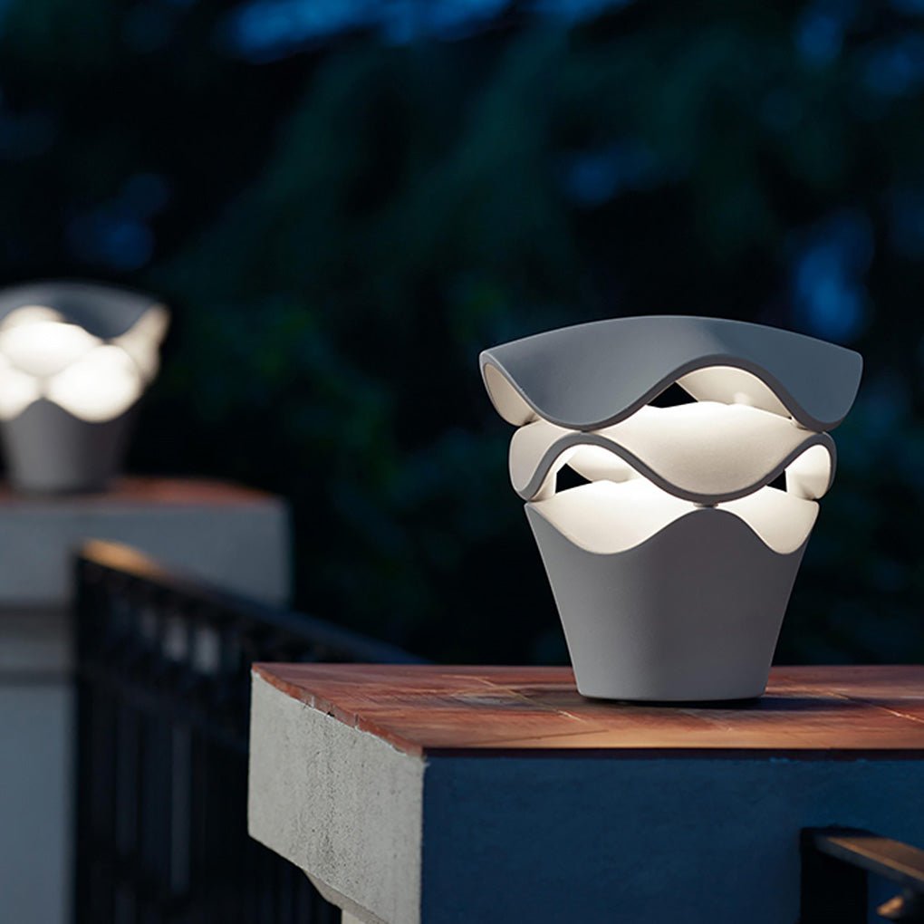 Wave Design Path Light - Modern Waterproof Outdoor Landscape Lighting