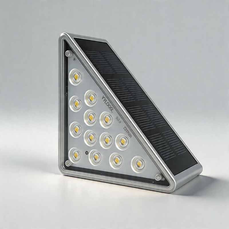 Solar Powered Triangle Ladder Step Light Waterproof Modern Design