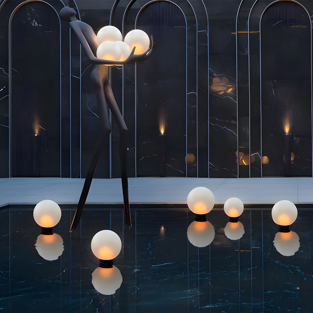 Acrylic Moon-Shaped Landscape Light Waterproof Modern Design