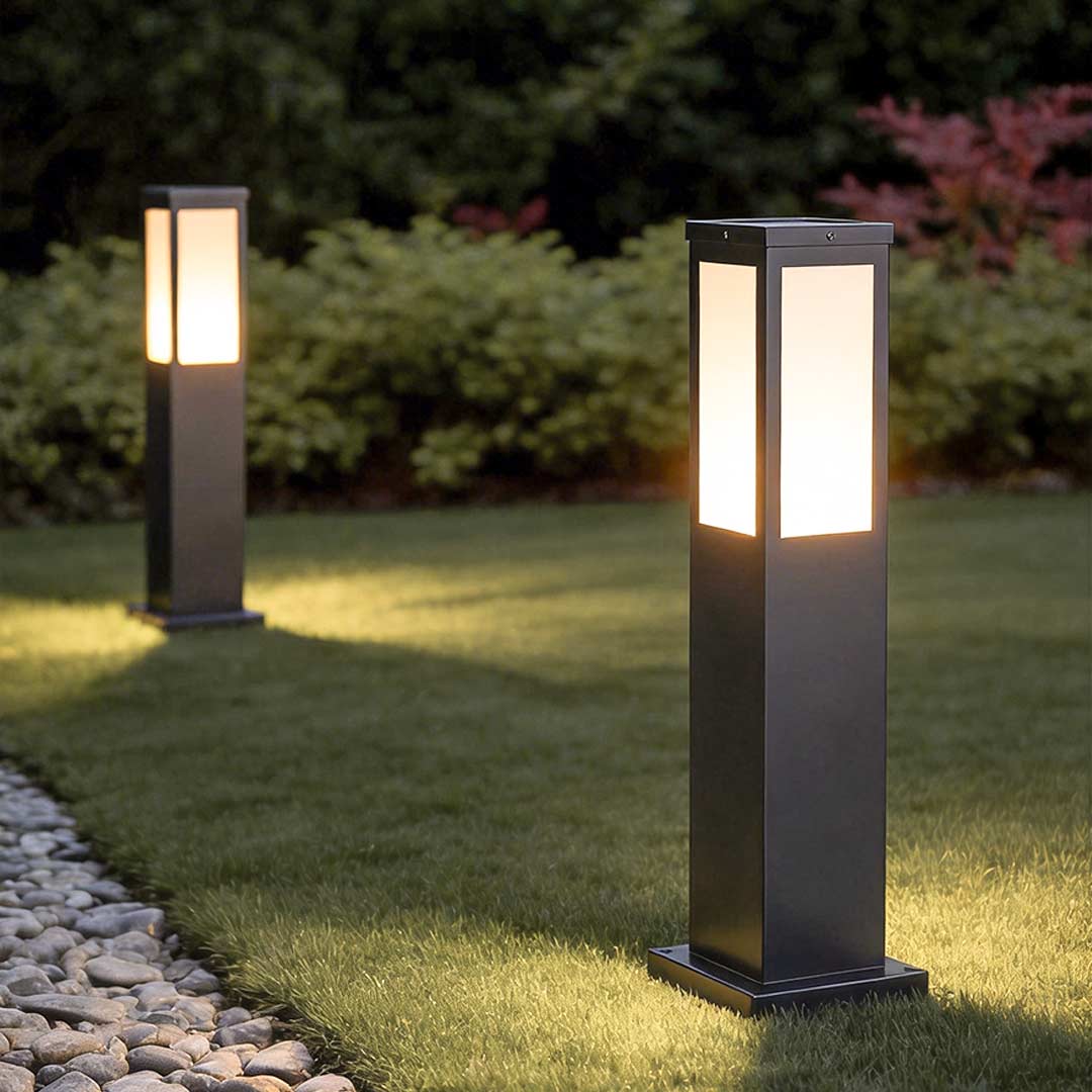 Mainstays Solar Bollard Pathway Light - Waterproof Industrial Outdoor Lighting