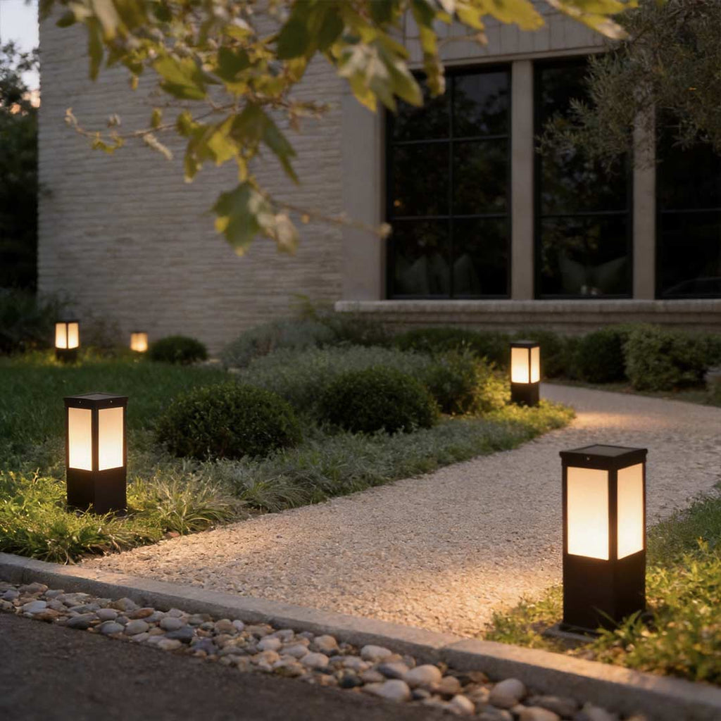 Mainstays Solar Bollard Pathway Light - Waterproof Industrial Outdoor Lighting