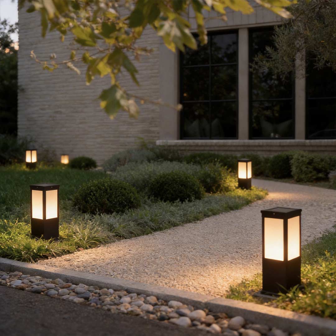 Mainstays Solar Bollard Pathway Light - Waterproof Industrial Outdoor Lighting