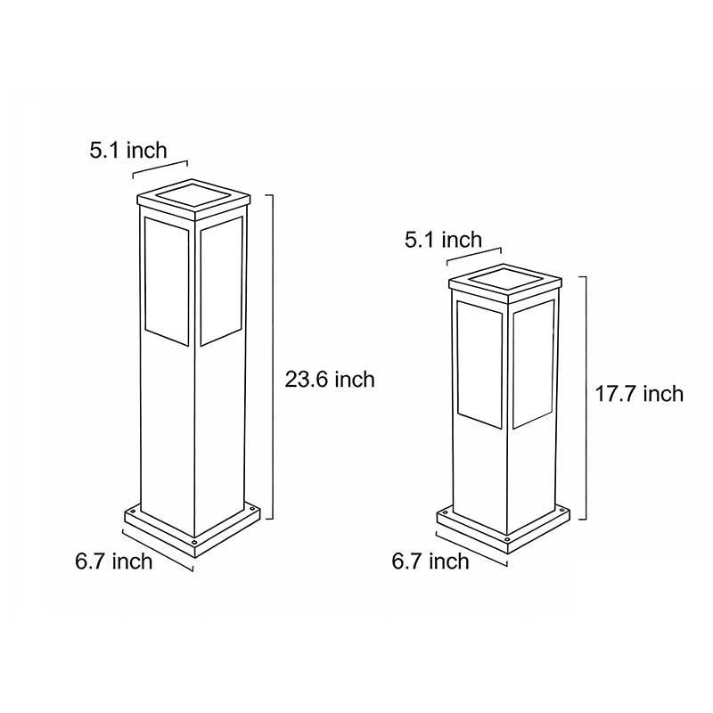 Mainstays Solar Bollard Pathway Light - Waterproof Industrial Outdoor Lighting