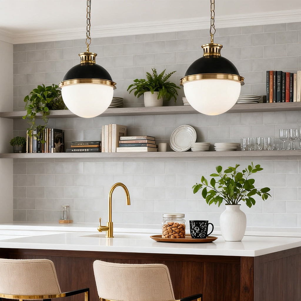 Ball Pendant Light - Classic Glass Globe Ceiling Fixture
