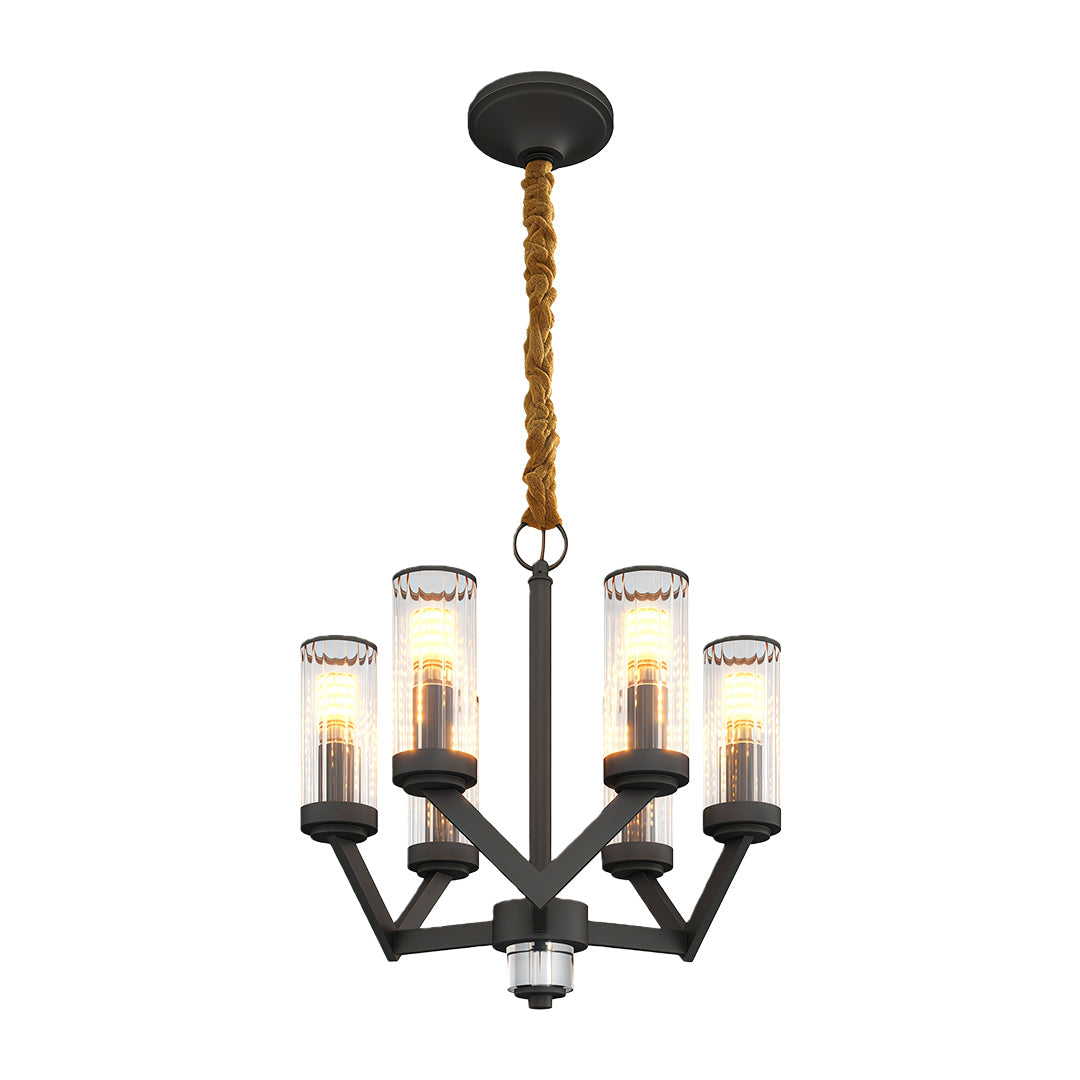 Luxury Copper Glass Drop Chandelier Ceiling Light