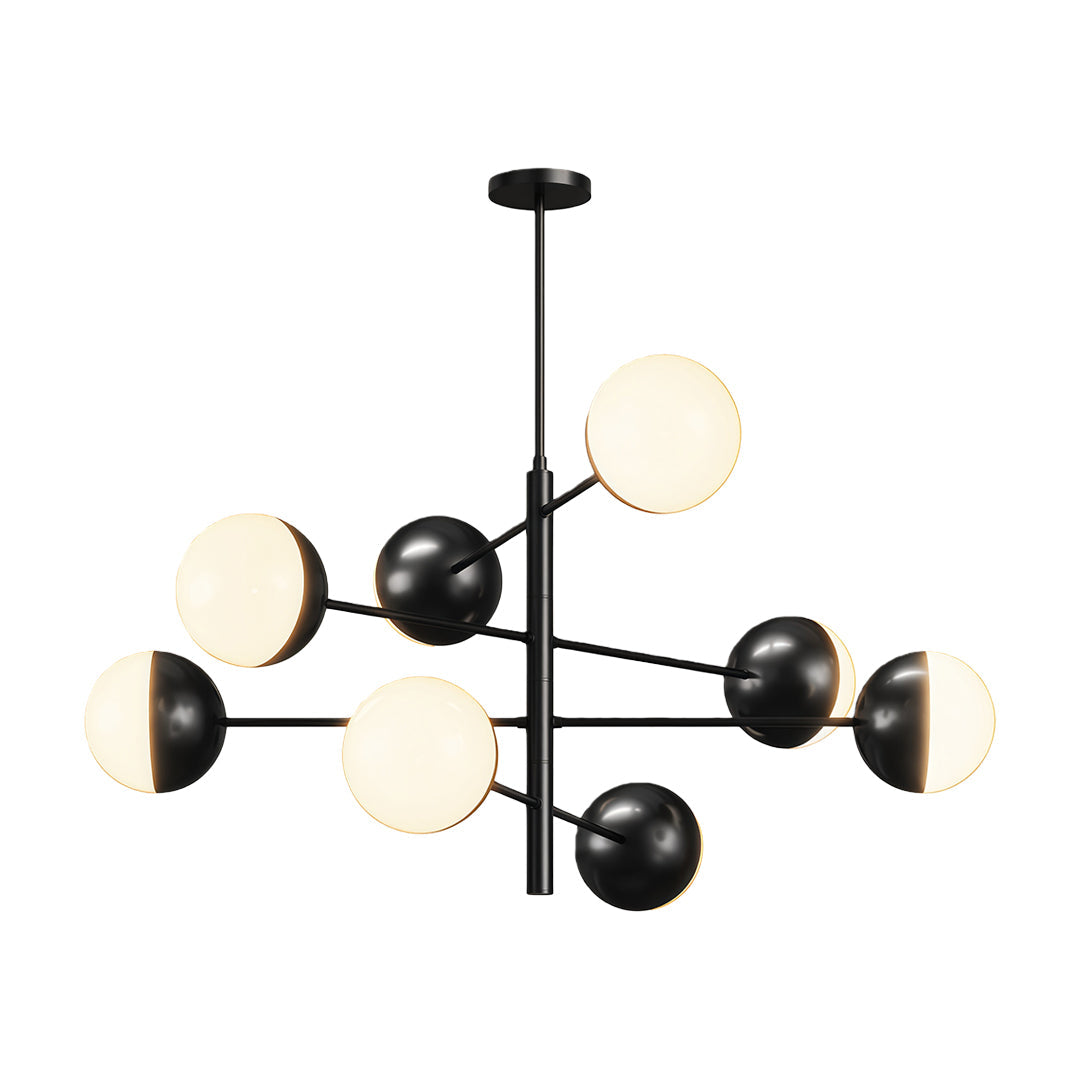 Globe Light Chandelier - Modern Solid Copper Ceiling Fixture