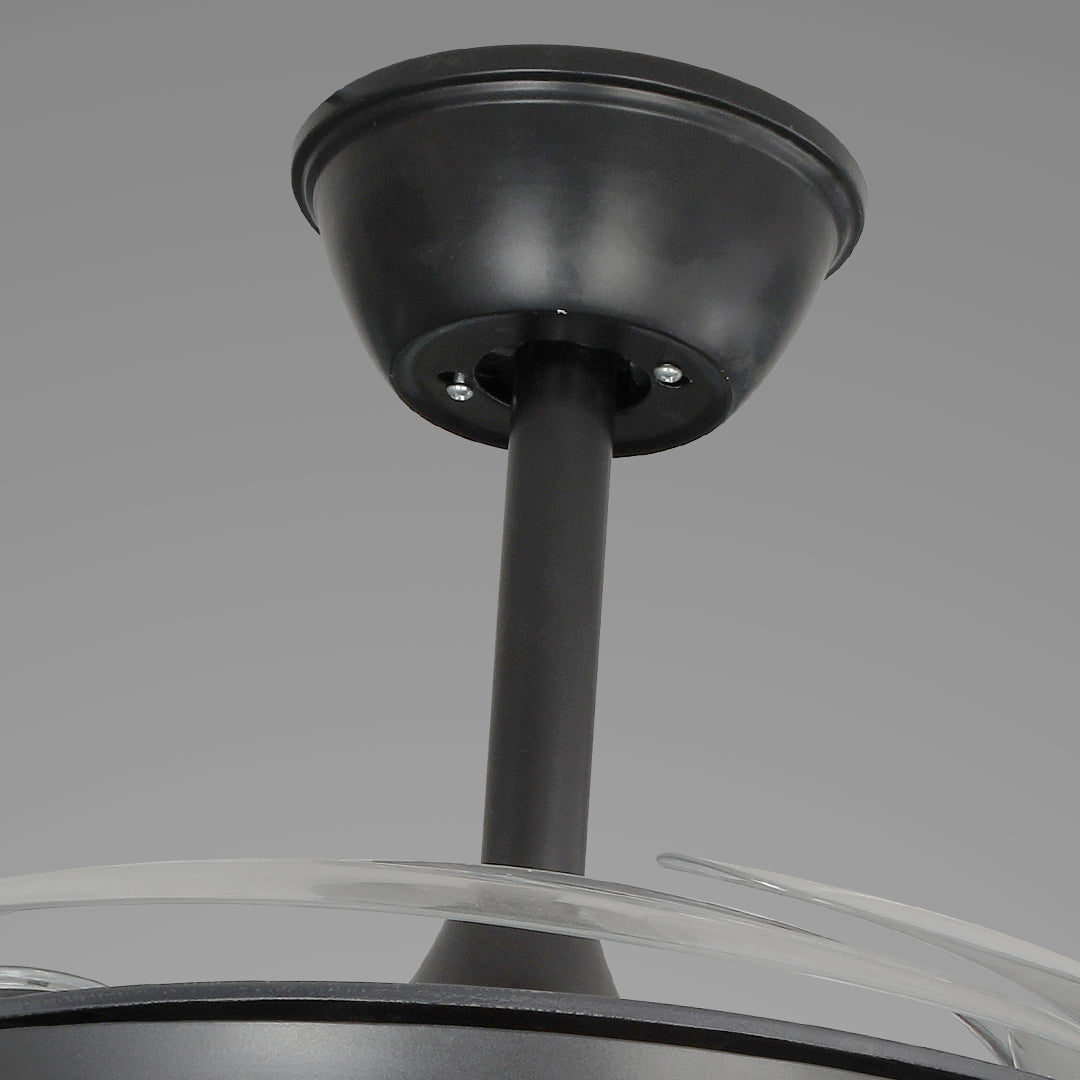 Black Ceiling Fan with Lights Remote Control All-Copper Stylish Lamp