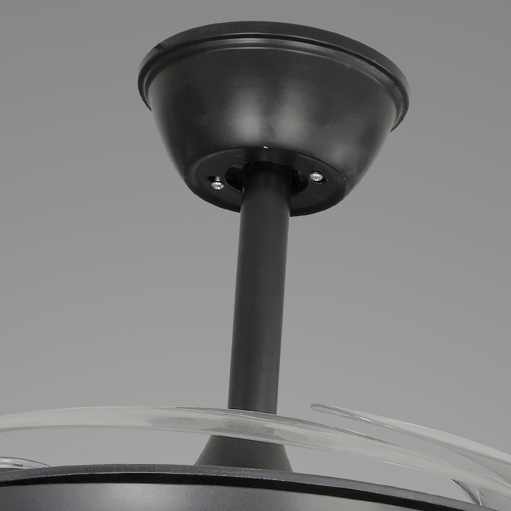 Black Ceiling Fan with Lights Remote Control All-Copper Stylish Lamp