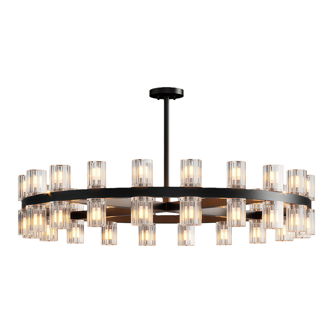 Luxury Crystal Chandelier - American Copper Ceiling Light