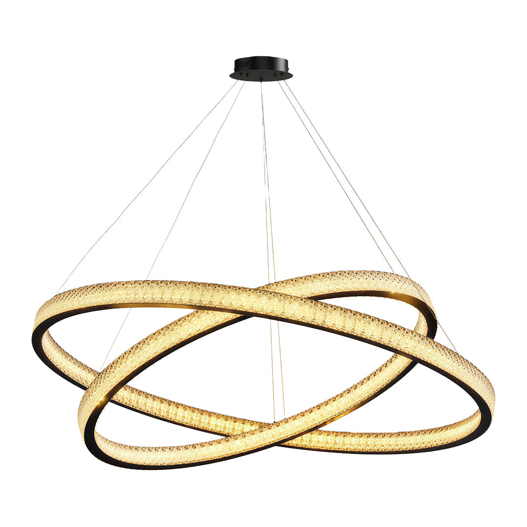 Circular Modern Copper Chandelier – Luxury Ceiling Light Fixture