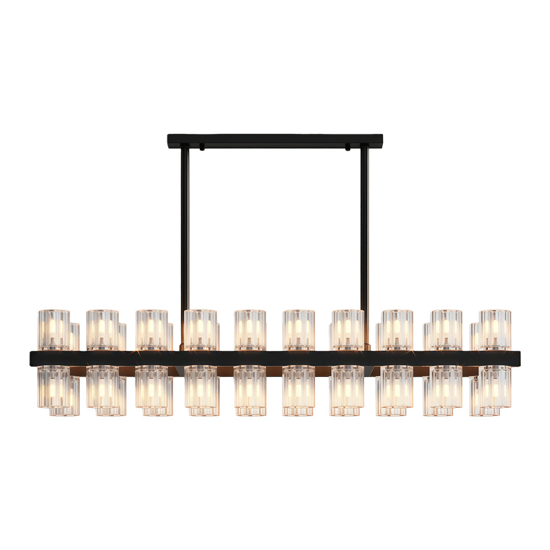 Luxury Crystal Chandelier - American Copper Ceiling Light