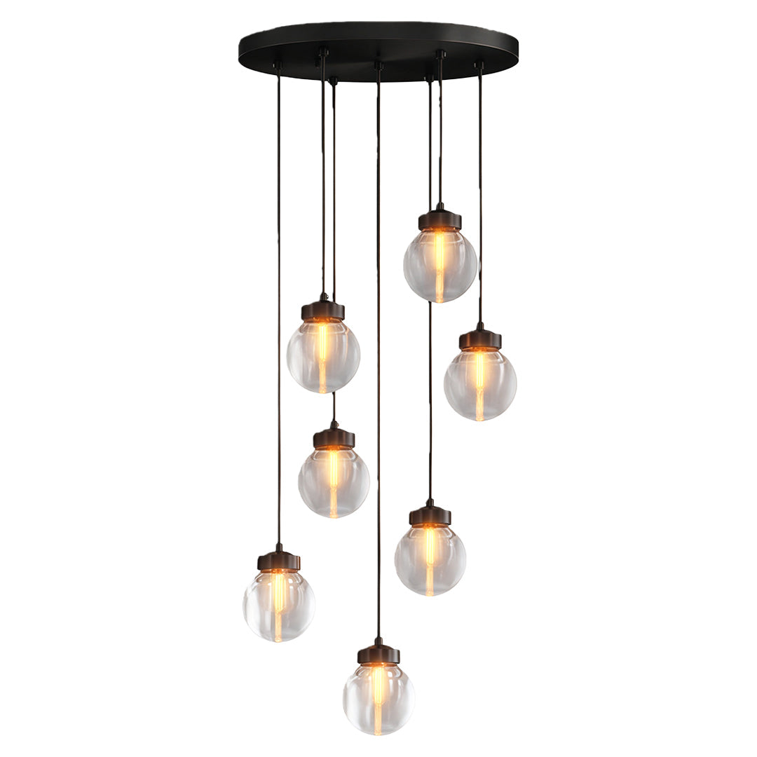 Modern Copper Chandelier Luxury Glass Ceiling Light